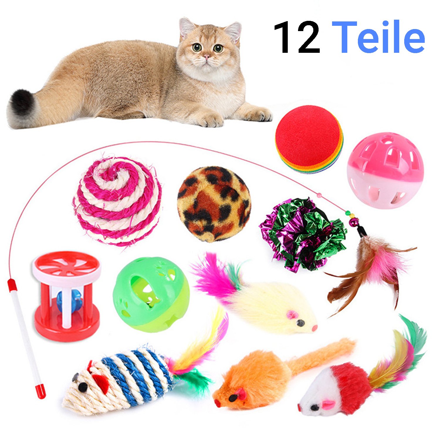 Katzenspielzeug Set interaktiv - PfotenPremium